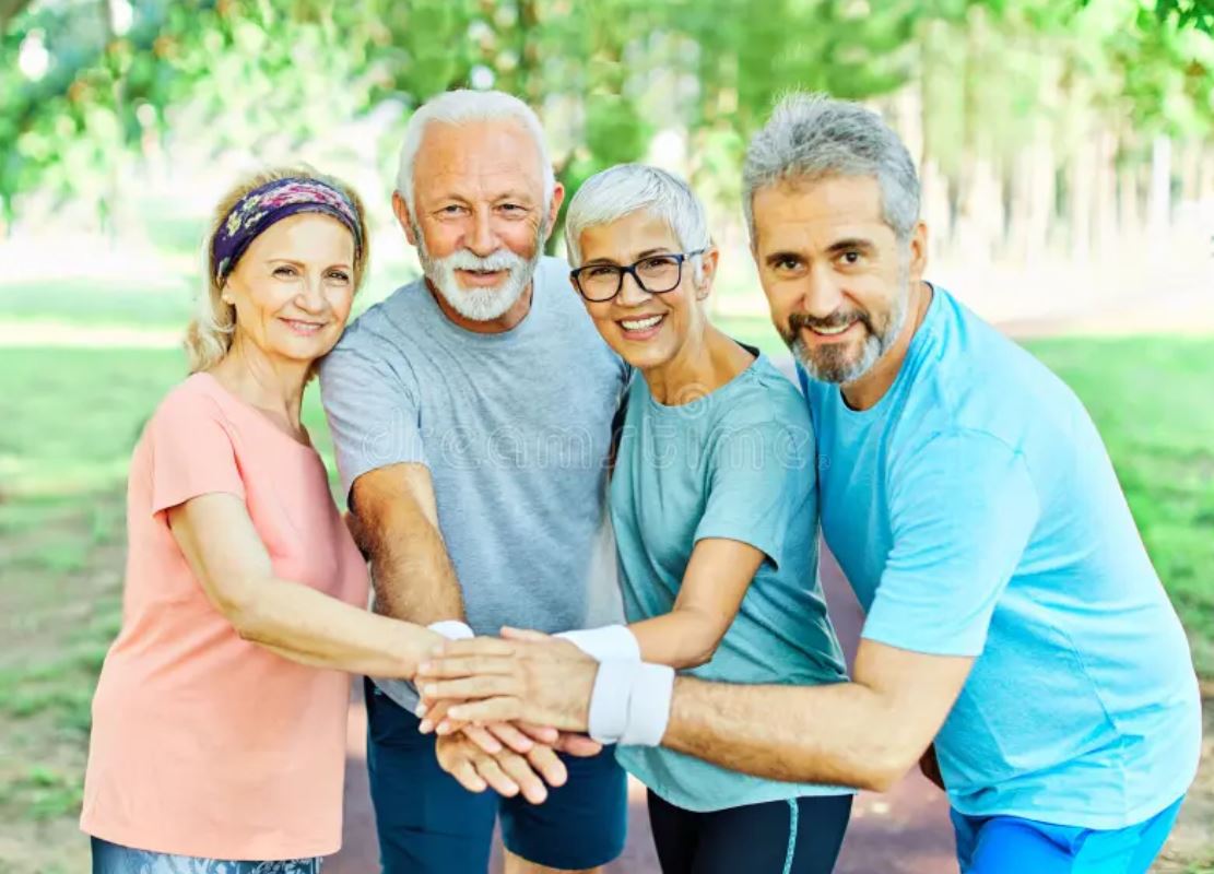Active seniors outdoors